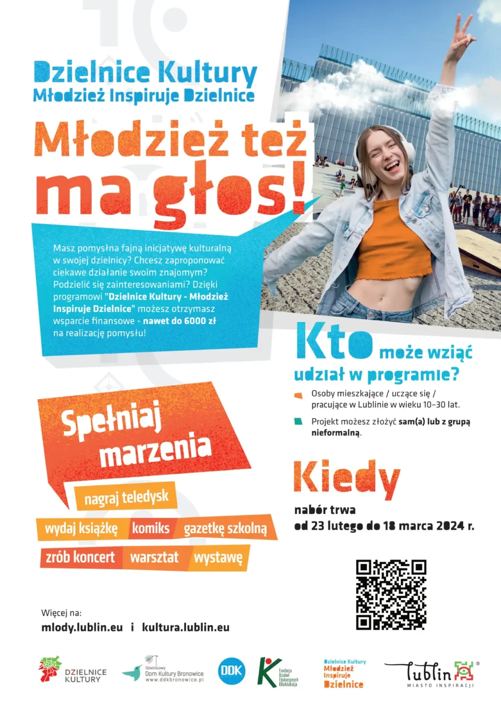 Młodzież Inspiruje Dzielnice 2024-Fundacja KReAdukacja-plakat-A4